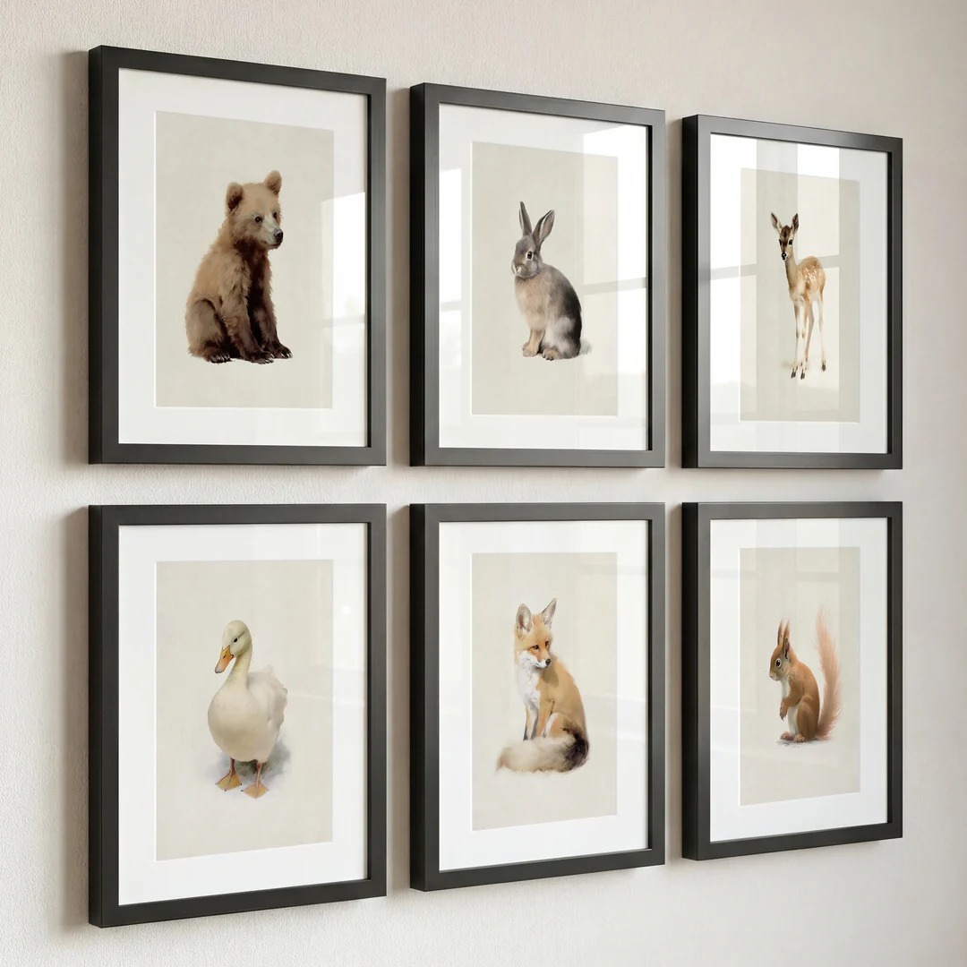 Waldtier Poster im Storybook Stil für Kinderzimmer Dekor - Image 2