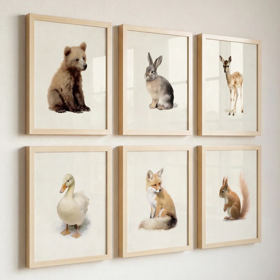Waldtier Poster im Storybook Stil für Kinderzimmer Dekor - Image 3