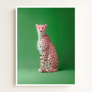 Kunstdruck Tierporträt mit Gepard Motiv für Wanddekoration
