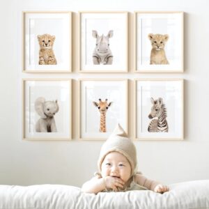 Alternative view of Safari Tierbaby Poster für Kinderzimmer Dekor ungerahmte Kunstdrucke