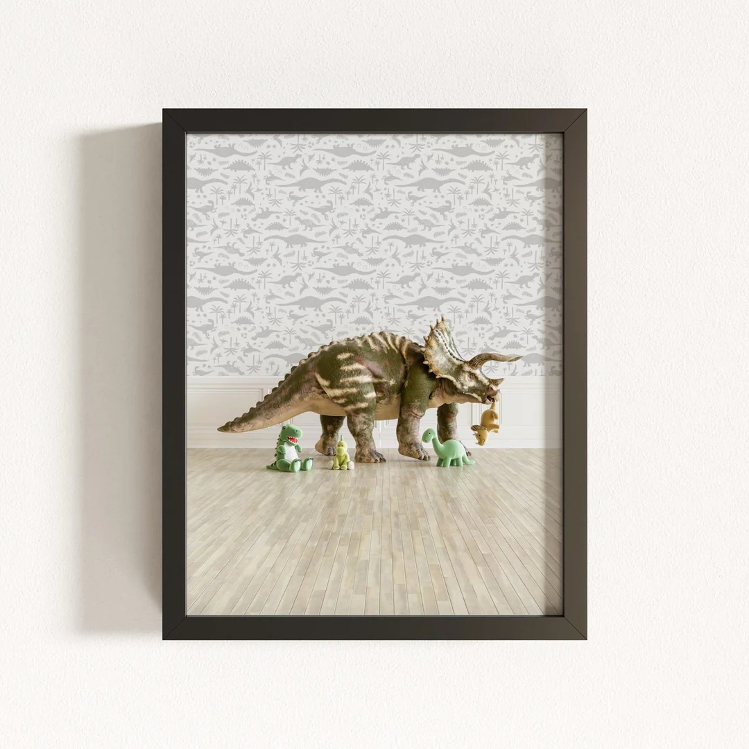 Kunstdruck Dinosaurier Motiv für Kinderzimmer Wanddekoration - Image 6