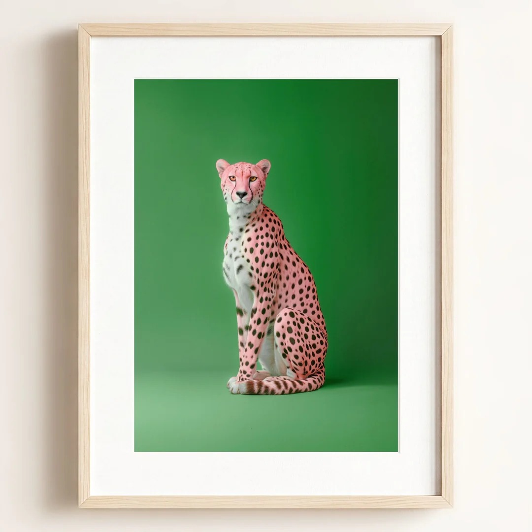 Kunstdruck Tierporträt mit Gepard Motiv für Wanddekoration - Image 3