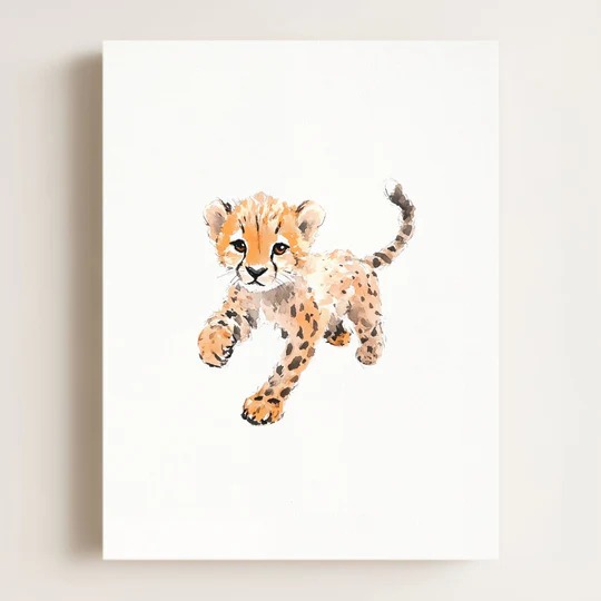 Aquarell Kunstdruck mit Gepard Motiv für Wanddekoration - Image 4