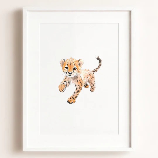 Aquarell Kunstdruck mit Gepard Motiv für Wanddekoration - Image 7