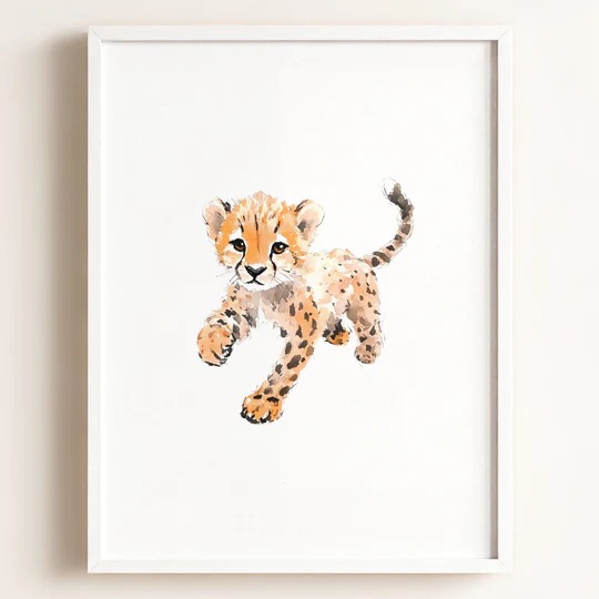 Aquarell Kunstdruck mit Gepard Motiv für Wanddekoration - Image 3