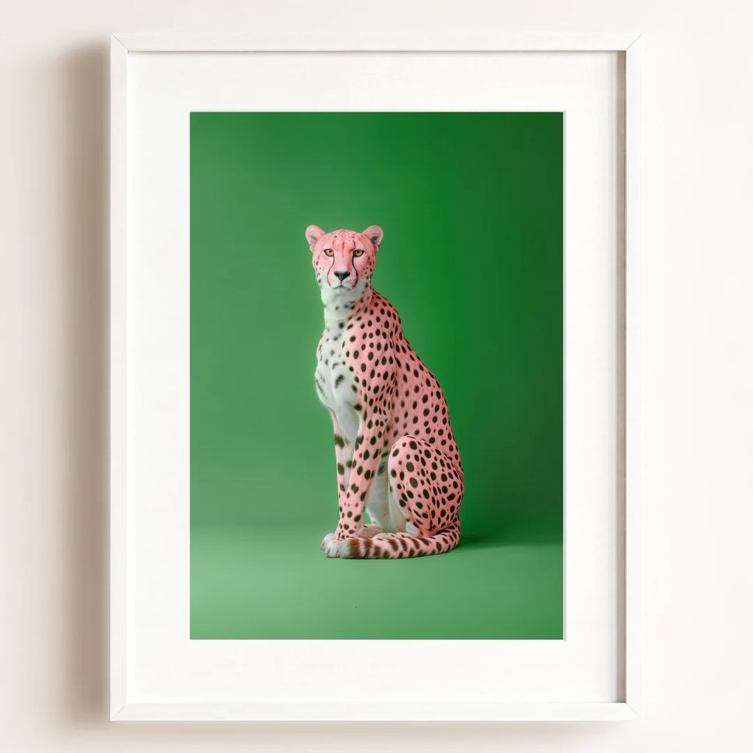 Kunstdruck Tierporträt mit Gepard Motiv für Wanddekoration - Image 4