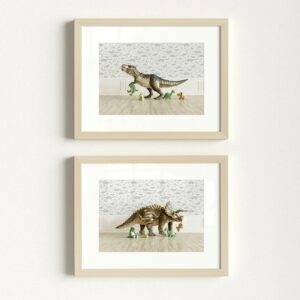 Alternative view of Kunstdruck Dinosaurier Motiv für Kinderzimmer Wanddekoration